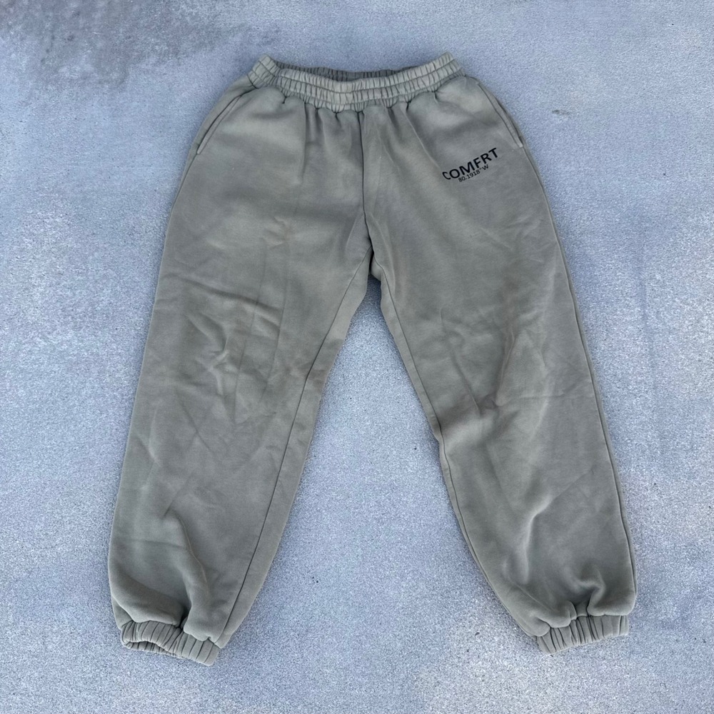 Comfrt Signature Fleece Sweatpants Mens Large Olive Green Joggers